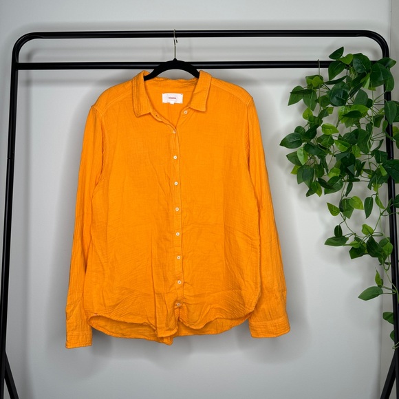 Xirena Gauze Cotton Scout Button Down Blouse size L Large - Picture 2 of 11